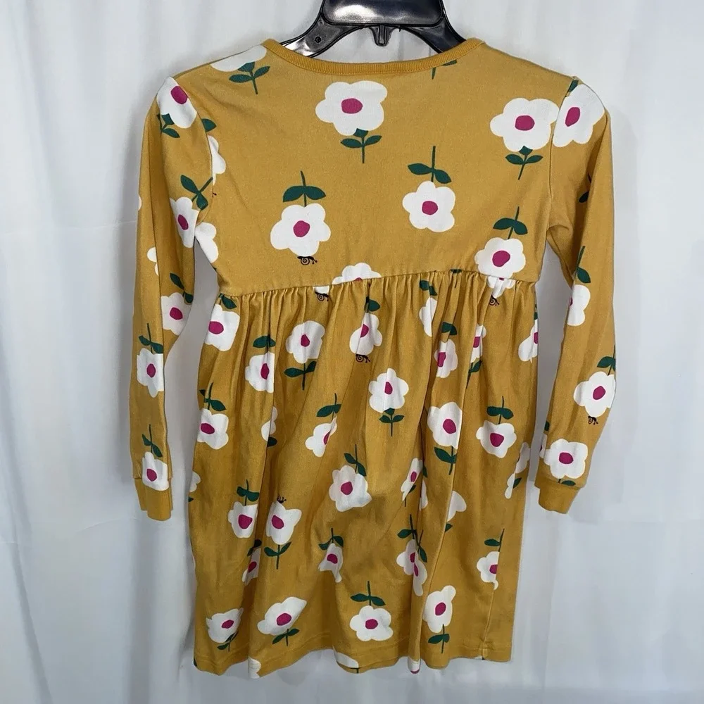 Hanna Andersson Ballon Sleeve Golden Hour Floral Knit Dress EUC Size 130cm 8